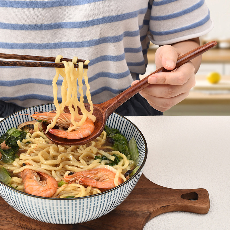Home Cooking Japanese - Long Handle Ramen Wooden Spoon Japanese