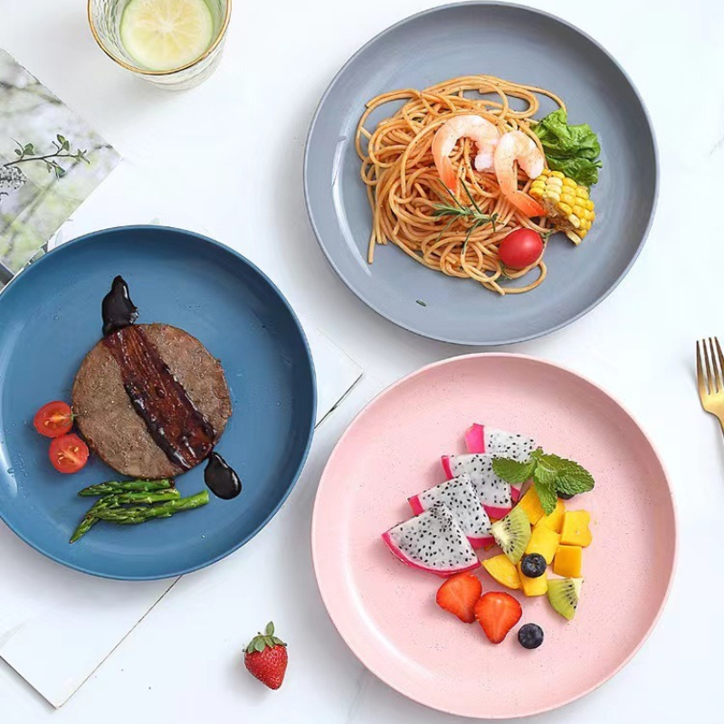 Home Cooking Recipes - 23cm Nordic Wheat Straw Dinner Plates