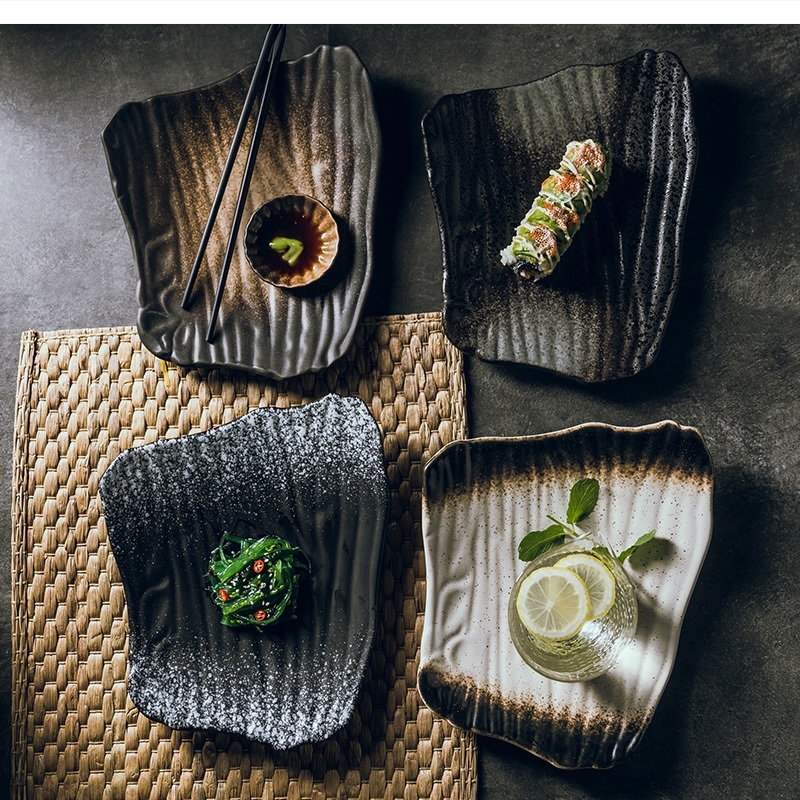 Home Cooking Japanese - 1PCS 10-inch ceramic sushi Japanese-style irregular