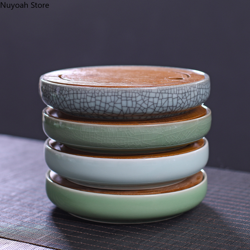 Sushi Mat Bamboo - Ceramic Round Tea Tray Household Living