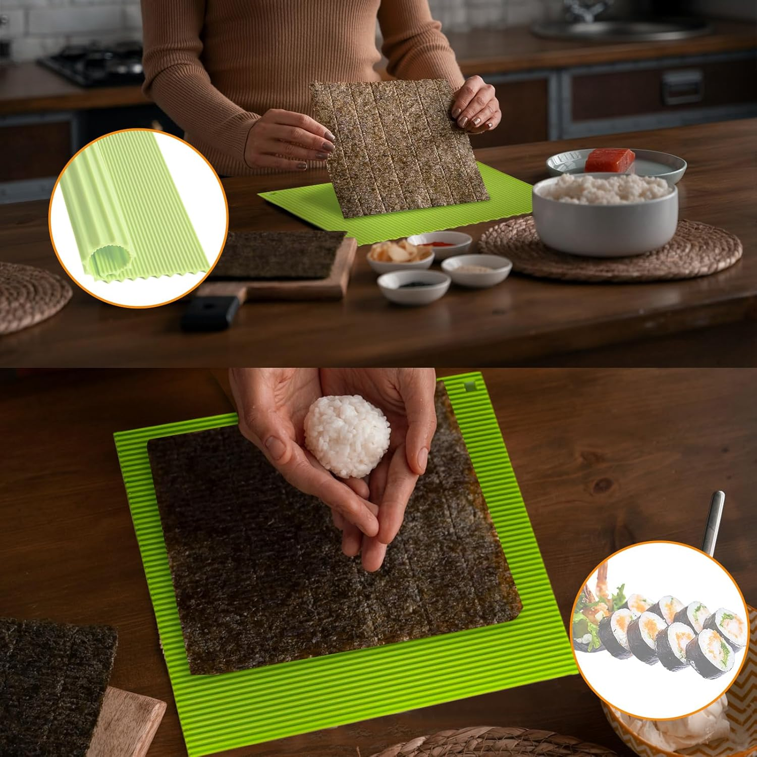 High-quality silicone mat for  - Sushi Mat Bamboo incelemesi ve fiyatı
