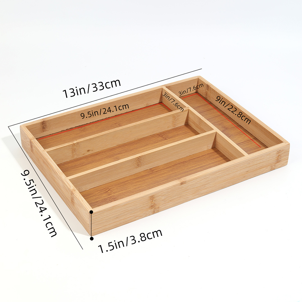 Bamboo Cutlery Divide Storage  - Home Cooking Recipes incelemesi ve fiyatı