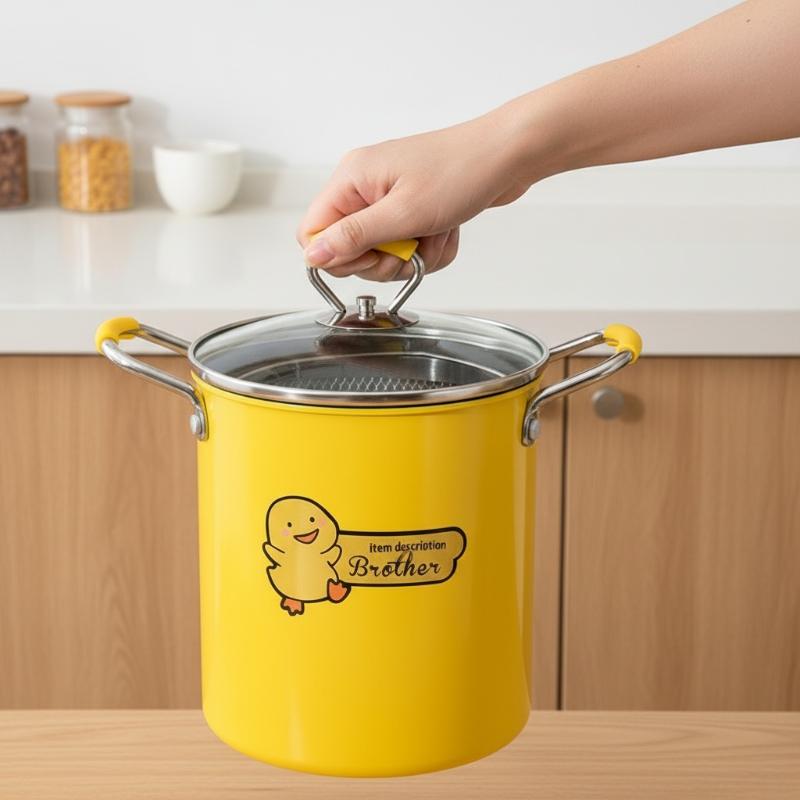 2/3L Deep Fryer Pot Stainless  - Home Cooking Oil Filter incelemesi ve fiyatı