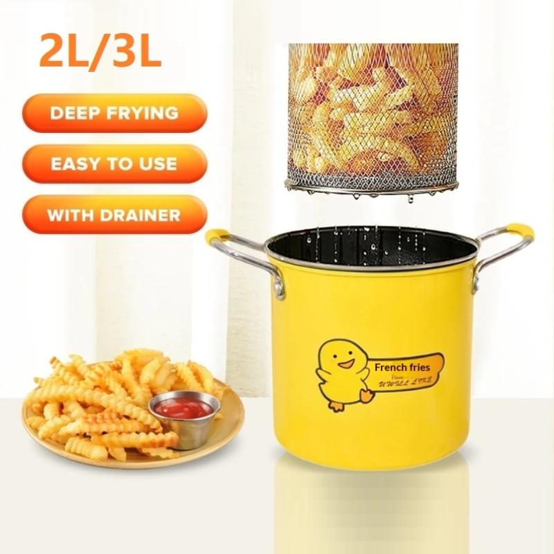 2/3L Deep Fryer Pot Stainless  - Home Cooking Oil Filter incelemesi ve fiyatı