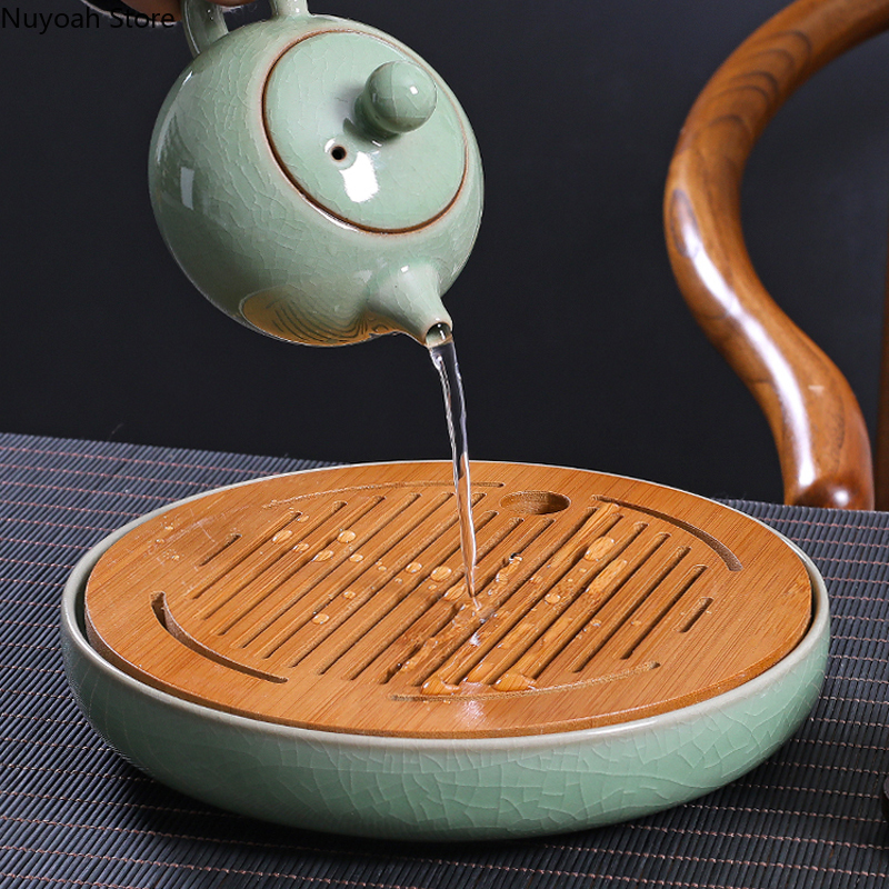 Ceramic Round Tea Tray Househo - Sushi Mat Bamboo incelemesi ve fiyatı