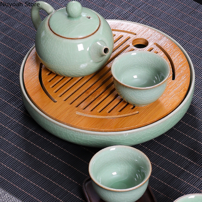 Ceramic Round Tea Tray Househo - Sushi Mat Bamboo incelemesi ve fiyatı