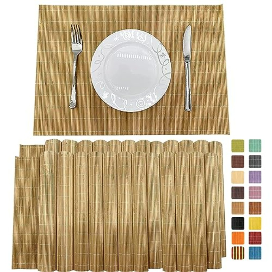 Set of 24 Bamboo Placemats 17. - Sushi Mat Bamboo incelemesi ve fiyatı