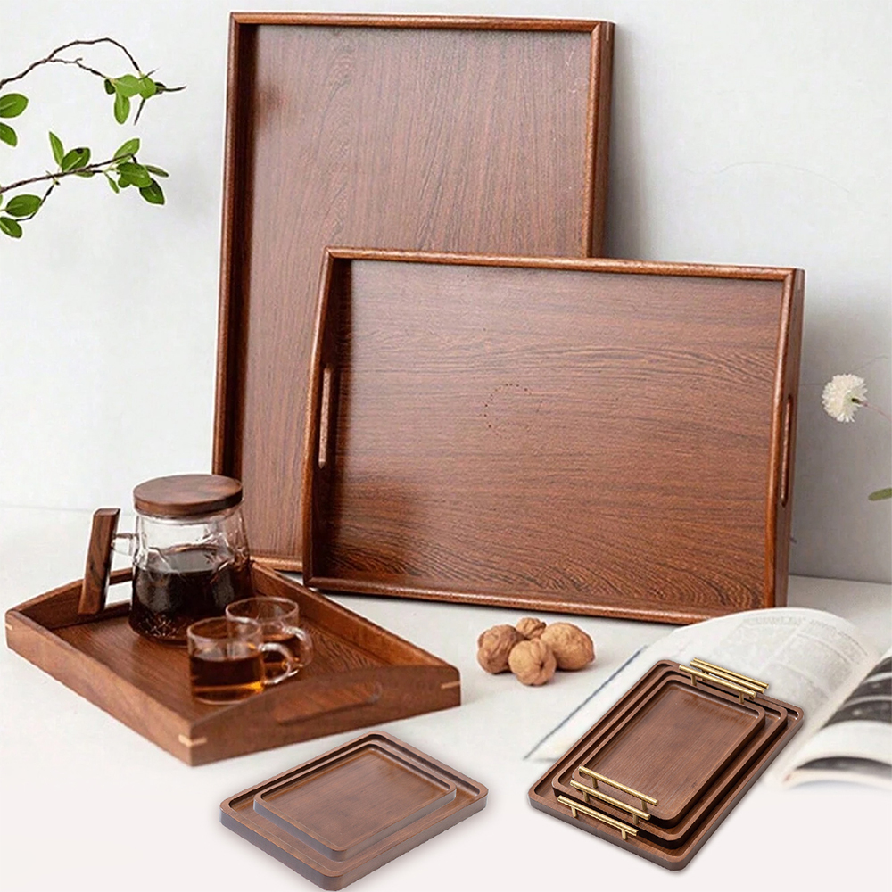 Wooden Serving Tray with Handl - Home Cooking Recipes incelemesi ve fiyatı