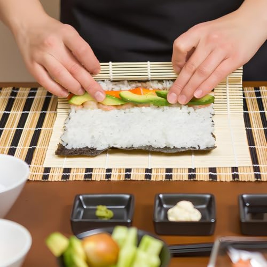 3 Pk Bamboo Sushi Mat - Sushi  - Sushi Mat Bamboo incelemesi ve fiyatı