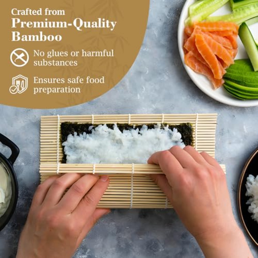 3 Pk Bamboo Sushi Mat - Sushi  - Sushi Mat Bamboo incelemesi ve fiyatı